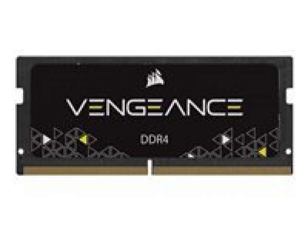 CORSAIR VENGEANCE DDR4 32GB 1x32GB 3200MHz SODIMM Unbuffered 22-22-22-53 Black PCB 1.2V