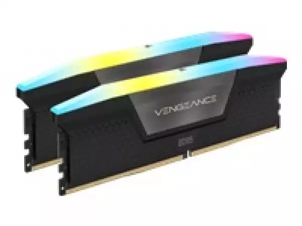 CORSAIR VENGEANCE RGB 32GB 2x16GB DDR5 5200MHz DIMM Unbuffered 40-40-40-77 XMP 3.0 Black Heatspreader RGB LED 1.25V
