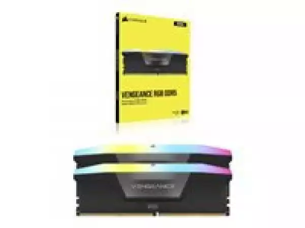 CORSAIR VENGEANCE RGB 32GB 2x16GB DDR5 6000MT/s DIMM Unbuffered 36-44-44-96 Std PMIC XMP 3.0 Black Heatspreader PCB 1.4V