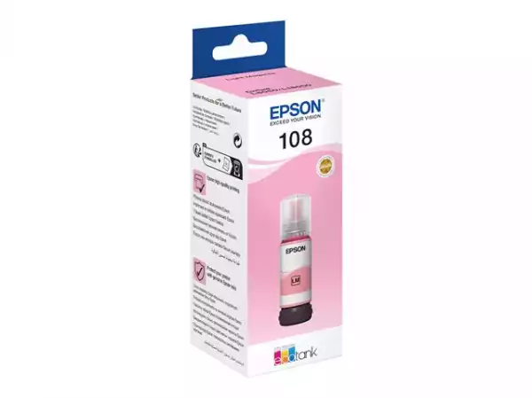 EPSON 1LB 108 EcoTank Light Magenta Ink Bottle