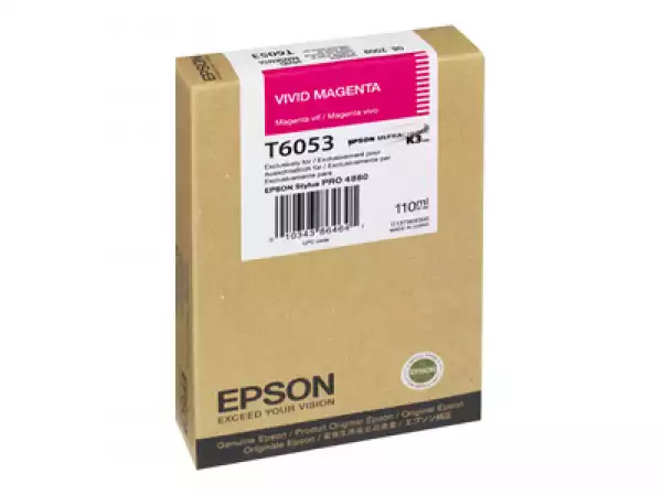 EPSON T6053 ink cartridge vivid magenta standard capacity 110ml 1-pack EPSON T6053 ink cartridge vivid magenta standard capacity 110ml 1-pack