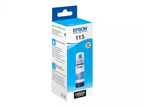 EPSON 1LB 115 EcoTank Cyan ink bottle