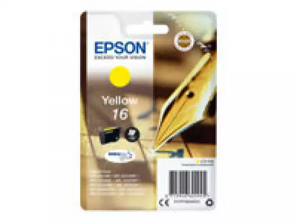 EPSON 1LB 16 ink cartridge yellow standard capacity 3.1ml 165 pages 1-pack RF-AM blister w/s