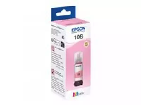 EPSON 1LB 108 EcoTank Light Magenta Ink Bottle EPSON 1LB 108 EcoTank Light Magenta Ink Bottle