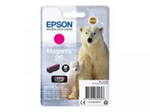 EPSON 1LB 26 ink cartridge magenta standard capacity 4.5ml 300 pages 1-pack RF-AM blister w/s