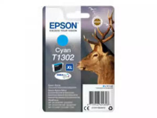 EPSON 1LB T1302 ink cartridge cyan extra high capacity 10.1ml 1-pack blister without alarm - DURABrite Ultra Ink
