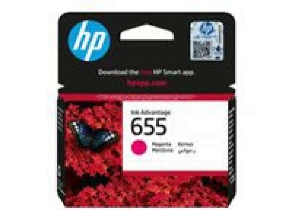 HP 655 original Ink cartridge CZ111AE BHK magenta standard capacity 600 pages 1-pack HP 655 original Ink cartridge CZ111AE BHK magenta standard capacity 600 pages 1-pack