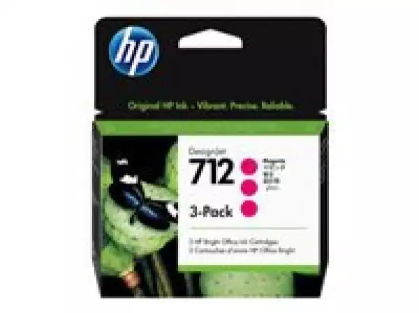 HP 712 Magenta Ink Cartridge 3-Pack