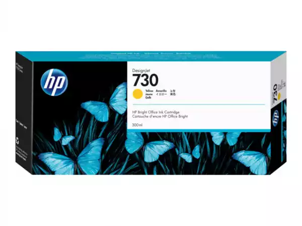 HP 730 300 ml Yellow Ink Cartridge T1600/T1700/T2600 HP 730 300 ml Yellow Ink Cartridge T1600/T1700/T2600