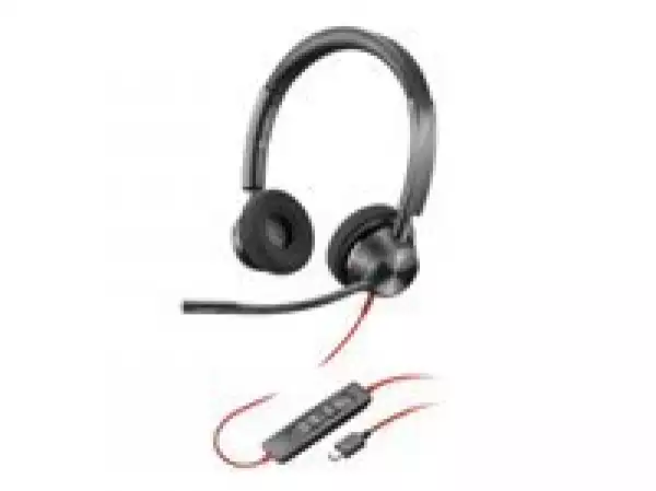 HP Poly Blackwire 3320 Stereo Microsoft Teams Certified USB-C Headset +USB-C/A Adapter