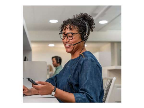 HP Poly EncorePro 525 EncorePro 500 series headset on-ear wired active noise cancelling USB-A black Certified for Microsoft Teams