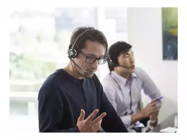 HP Poly EncorePro 720D EncorePro 700 Series headset on-ear wired active noise cancelling USB-A black TAA Compliant