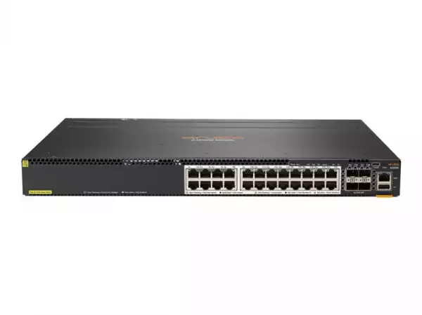 HPE Aruba 6300M Switch 24 Port Smart Rate 1/2.5/5GbE Class 6 PoE and 4 Port SFP56 Layer 3 Stackable 1U CX Mobile App NetEdit