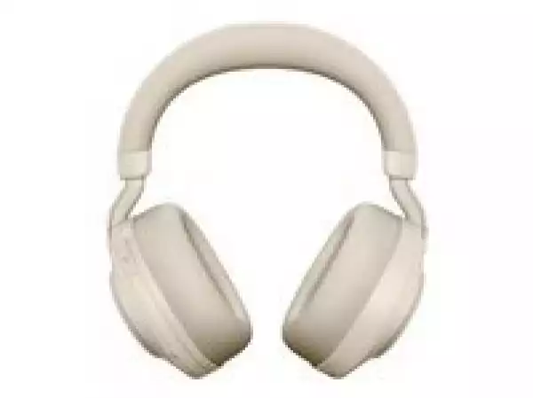 JABRA Evolve2 85 MS Stereo Headset full size Bluetooth wireless wired active noise cancelling 3.5 mm noise isolating beige MS Te