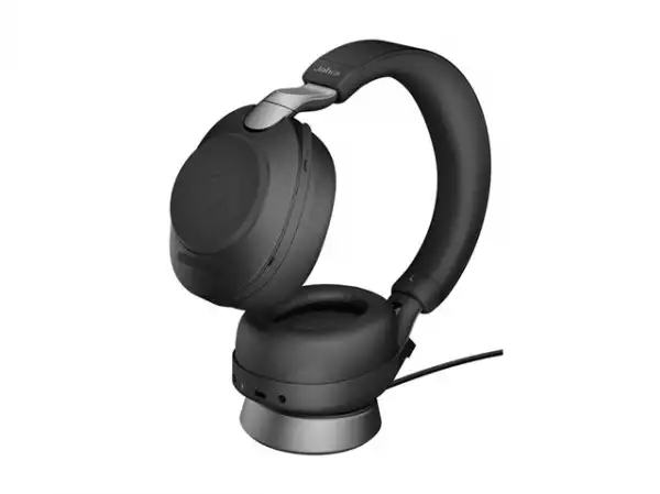 JABRA Evolve2 85 UC Stereo Headset full size Bluetooth wireless wired active noise cancelling 3.5 mm jack noise isolating black