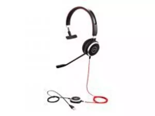 JABRA EVOLVE 40 UC Mono USB Headband Noise cancelling USB connector with mute-button and volume control on the cord