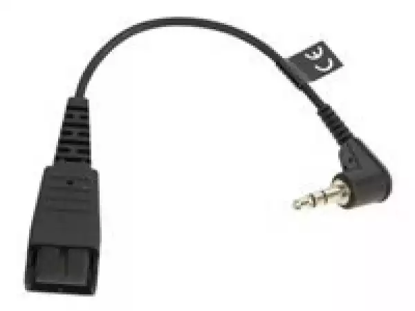 JABRA QD Cord to 2x 3.5mm pin plug 15cm straight for Agfeo T15 ST15 Auerswald Comfort 300