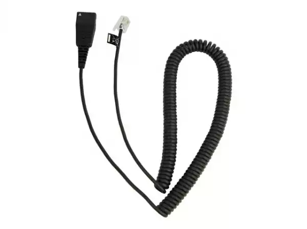 JABRA QD Cord to RJ10 coiled 0.5-2 meters for Lucent Callmaster V VI Cisco 79xx and PLX A22