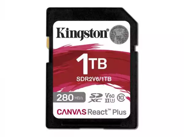 KINGSTON 1TB Canvas React Plus SDXC UHS-II 280R/150W U3 V60 for Full HD/4K