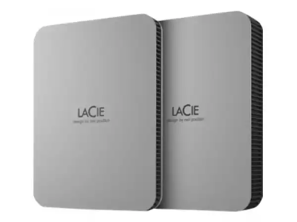 LACIE Mobile Drive HDD USB-C 4TB 2.5inch Moon Silver with USB-C cable