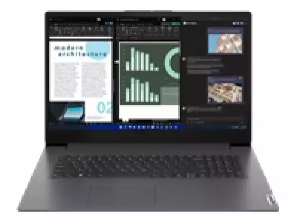 Лаптоп Lenovo V17 G4 Intel Core i7-1355U (up to 5GHz, 12MB), 16GB DDR4 3200MHz (8+8), 512GB SSD, 17.3" FHD (1920x1080) IPS AG, Intel Iris Xe Graphics, WLAN, BT, HD 720p Cam, BKLT KB, Iron Grey, FPR, DOS, 3Y CCI