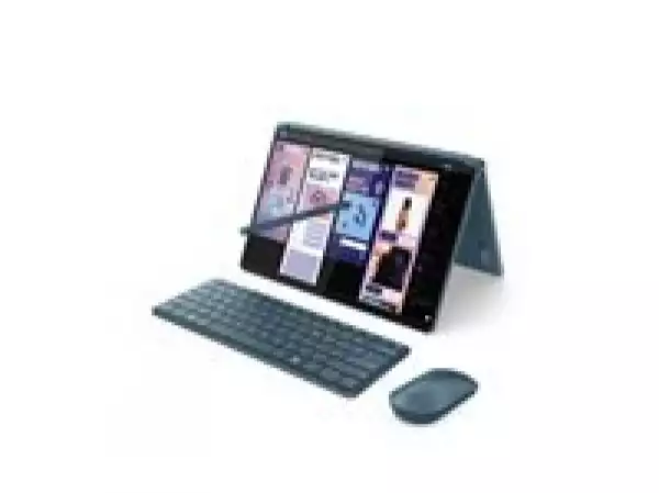 Лаптоп LENOVO YOGA Book 9 Intel Ultra 7 155U 2x13.3inch 2.8k OLED Touch 32GB DDR5 1TB PCIe W11P ENG keyboard Tidal Teal 2y
