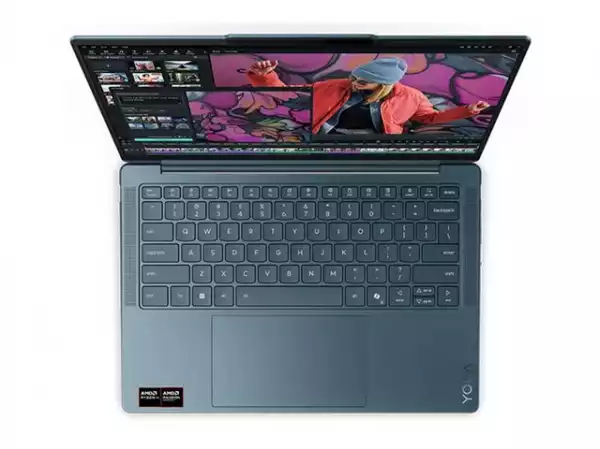 Лаптоп LENOVO Yoga Pro 7 AMD Ryzen AI 7 350 14.5inch 2.9K OLED 500N 90 32GB DDR5x 1TB PCIe NOOS Tidal Teal