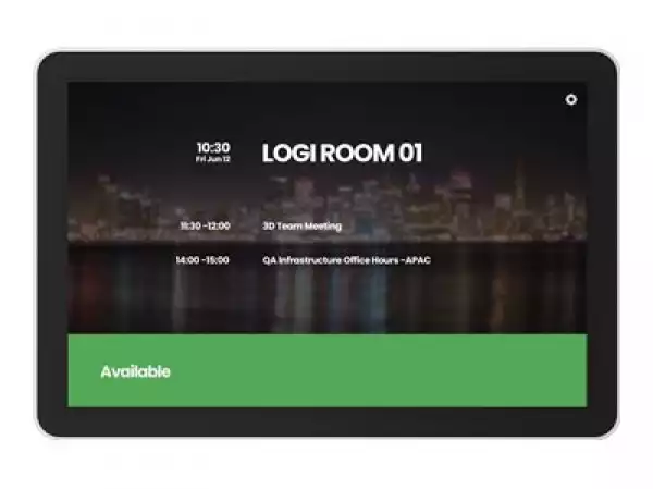LOGITECH Tap Scheduler Purpose-Built Scheduling Panel for Meeting Rooms Video conferencing device Zoom Certified