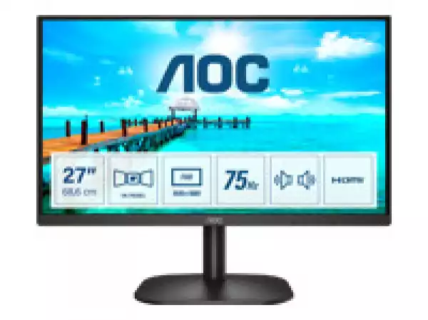 Монитор AOC 27B2AM 27inch VA FHD 1920x1080 16:9 4000:1 250cd/m2 178/178 75Hz 4ms HDMI1.4 VGA