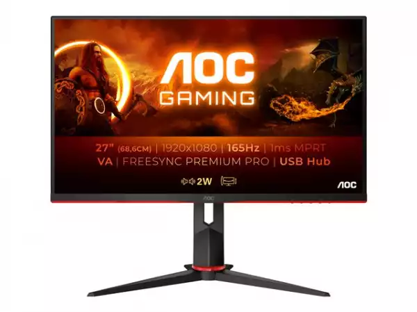 Монитор AOC 27G2SU/BK 27inch VA FHD 165Hz 350 cd/m2 1ms HDMIx2 DP USB3.1x4 PIVOT Speakers Монитор AOC 27G2SU/BK 27inch VA FHD 165Hz 350 cd/m2 1ms HDMIx2 DP USB3.1x4 PIVOT Speakers