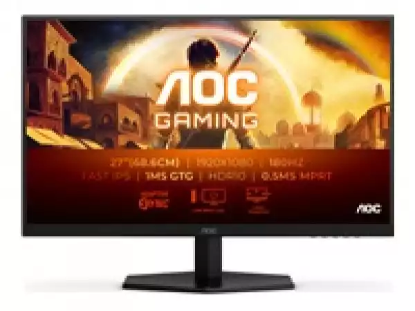 Монитор AOC 27G42E, 27" Fast IPS WLED, 1920x1080@@180Hz, 1ms GtG, 0.5ms MPRT, 300cd m/2, 1000:1, 80M:1 DCR, Adaptive Sync, FlickerFree, Low Blue Light, Tilt, HDMI, DP