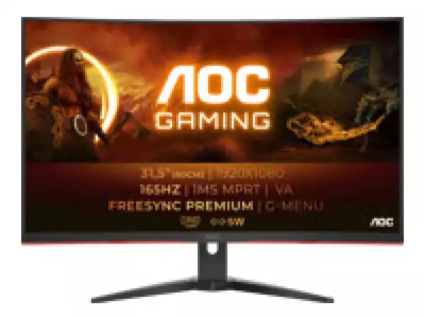 Монитор AOC C32G2AE/BK 31.5inch VA 1920x1080 16:9 250nits 165Hz 3000:1 1ms 2xHDMI2.0 DP1.2 VGA