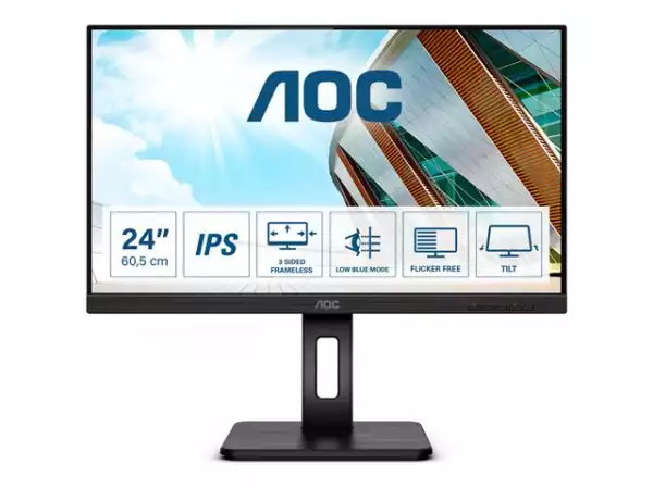 Монитор AOC Q24P2Q 23.8inch 2560x1440 QHD IPS 250cd/m2 1000:1 4ms HDMI VGA DisplayPort Speakers