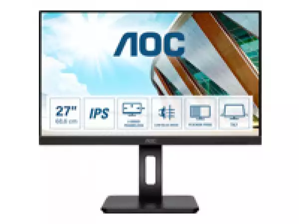 Монитор AOC Q27P2Q 27inch 2560x1440 QHD IPS 300cd/m2 1000:1 4ms HDMI VGA DisplayPort Speakers