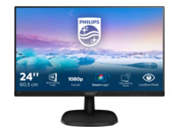 Монитор PHILIPS 243V7QJABF/00 23.8inch panel IPS D-Sub/HDMI/DP speakers