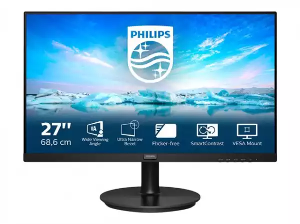 Монитор PHILIPS 271V8L/00 27inch VA LCD FHD 1920x1080 16:9 3000:1 250cd/m2 4ms VGA HDMI