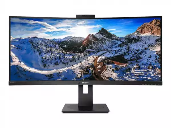Монитор PHILIPS 346P1CRH/00 34inch USB-C DOCKING DISPLAY 3440x1440 CURVED VA 5ms GtG HAS USB-C/DP In+Out/HDMI RJ45 USB HUB Speakers VESA