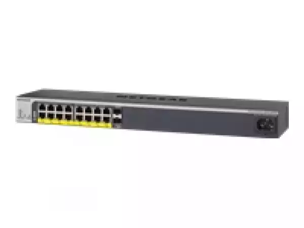 NETGEAR 16-Port Easy-Mount 240W PoE+ Gigabit Ethernet Smart Managed Switch with 2 SFP Ports GS418TPP