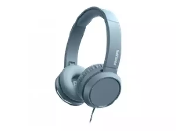 PHILIPS Headphones with mic blue 32mm speaker drivers for powerful and dynamic sound