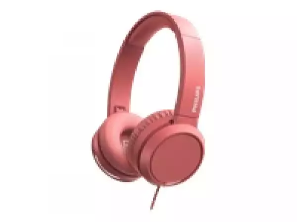 PHILIPS Headphones with mic pink 32mm speaker drivers for powerful and dynamic sound