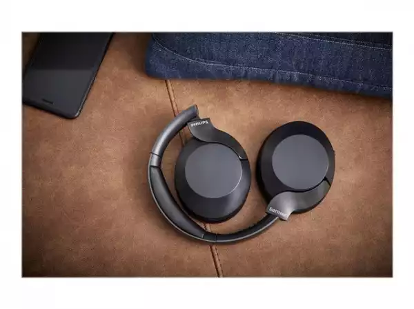 Philips Hi-Res Audio wireless over-ear headphones, 40 mm drivers/closed-back, ANC, 30 hours of play time or talk time (25 hours with
