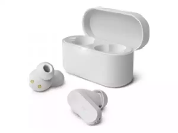PHILIPS True Wireless Earbuds IPX4 Make calls using a single earbud Up to 24 hours play time white