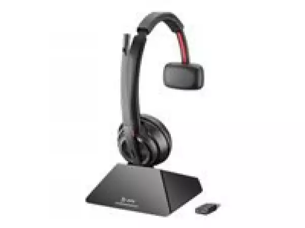POLY SAVI 8210 UC S8210-M C Computer Microsoft Certified D200 USB-A Over-The-Head Mono DECT Headset UK/EURO/AUS/NZ