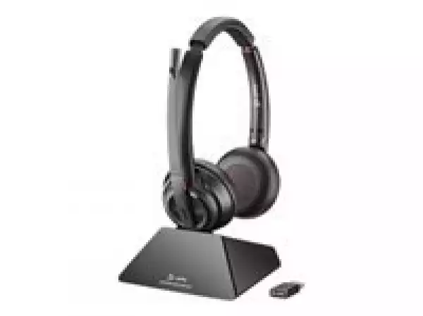 POLY Savi 8220 UC S8220-M C COMPUTER MICROSOFT CERTIFIED D200 USB-A OTH OVER-THE-HEAD STEREO DECT HEADSET UK/EURO/AUS/NZ