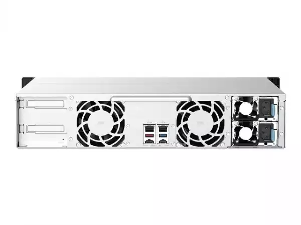 QNAP 12-bay Rackmount NAS AMD Ryzen V1000 series V1500B 4C/8T 2.2GHz 8GB DDR4 RAM 2x2.5GbE LAN optional 10GbE & M.2 NVMe/SATA