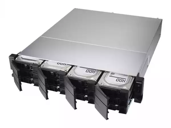 QNAP TS-h1277XU-RP-3700X-128G 12-bay QTS hero AMD Ryzen 7 3700X 8C 3.4Ghz 128GB RAM 2x1GbE 4x10Gb 2x500W