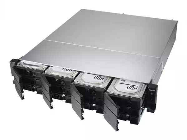 QNAP TS-h1283XU-RP-E2236-32G 12-bay QTS hero Xeon E-2236 3.4Ghz 32GB RAM 4x1GbE 4x10Gb 2x300W