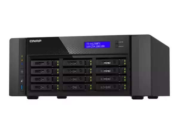 QNAP TS-h1290FX-7232P-64G 12 Bay U.2 NVMe PCIe Gen4 x4 all-flash desktop NAS AMD EPYC 8-core 7232P 64GB RDIMM ECC DDR4