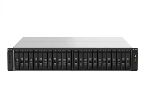 QNAP TS-h2490FU-7232P-64G 24-Bay all-flash NAS AMD EPYC 7232P NVMe Gen3x4 64GB RAM 2x2.5GbE LAN 2x25GbE SFP28 QNAP TS-h2490FU-7232P-64G 24-Bay all-flash NAS AMD EPYC 7232P NVMe Gen3x4 64GB RAM 2x2.5GbE LAN 2x25GbE SFP28