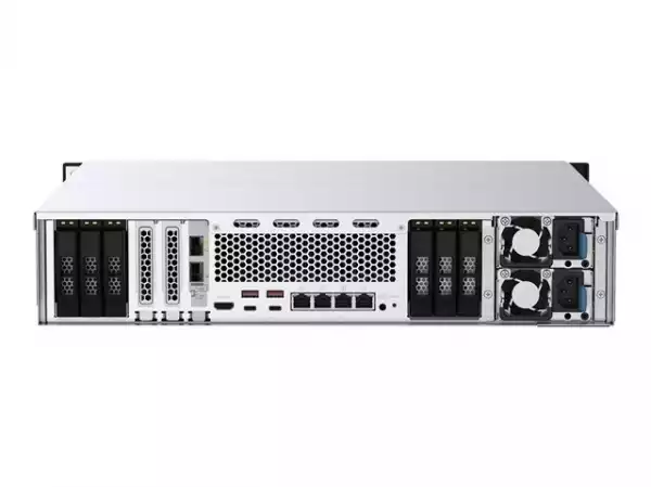 QNAP TS-h3088XU-RP-W1270-64G 30-bay rackmount NAS Intel Xeon W-1270 8core 3.4GHz 64GB UDIMM DDR4 ECC 4 slots max. 128GB 2x25GbE